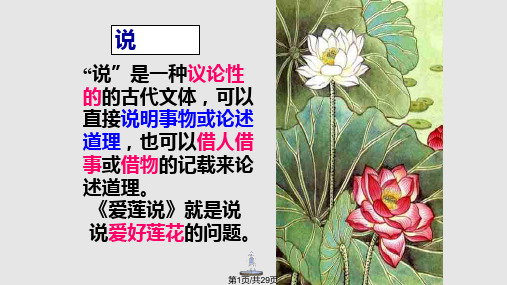 爱莲说pptPPT课件