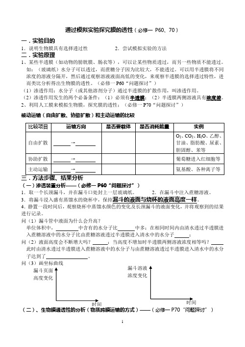 通过模拟实验探究膜的透性doc.