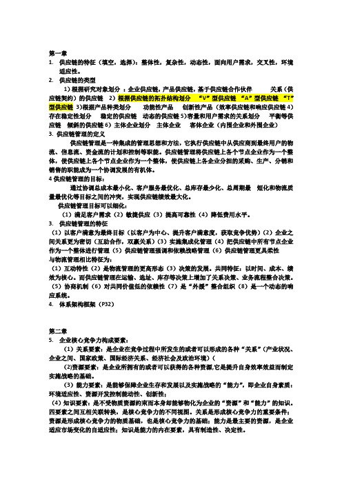 供应链管理知识小抄整理终极完整版.doc