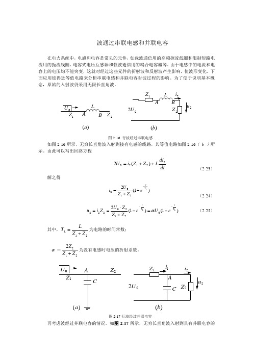 波通过串联电感和并联电容