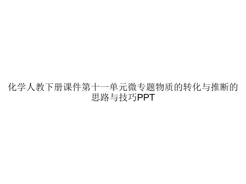 化学人教下册课件第十一单元微专题物质的转化与推断的思路与技巧PPTppt文档