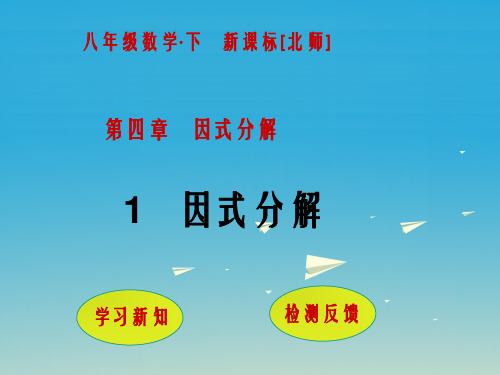 八年级数学下册 4 因式分解 1 因式分解课件 (新版)北师大版