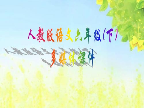新课标人教版小学六年级语文下册:01文言文两则PPT、优质教学课件