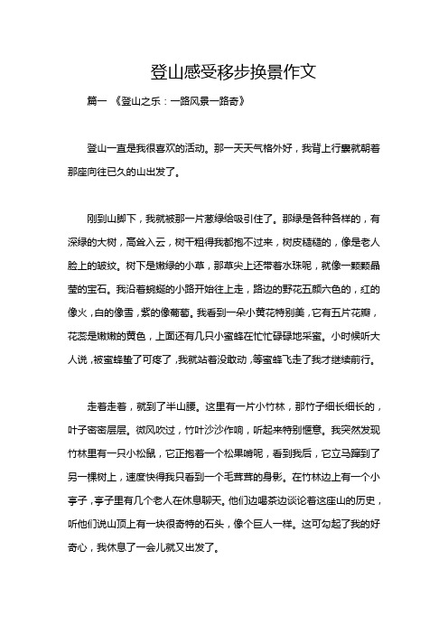 登山感受移步换景作文