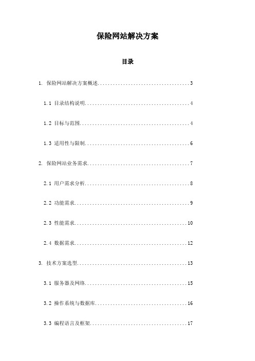 保险网站解决方案