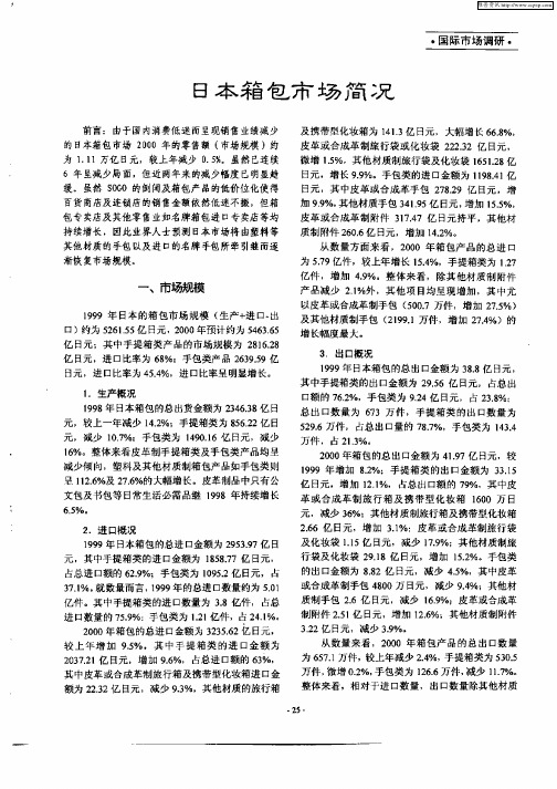 日本箱包市场简况