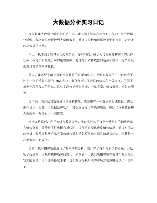 大数据分析实习日记