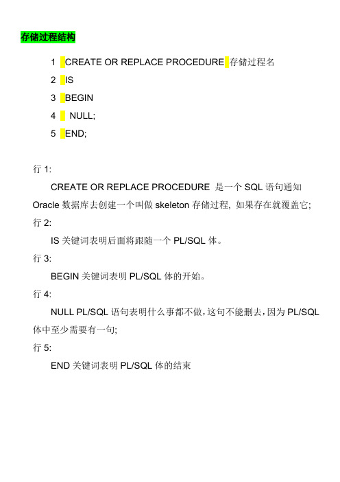 oracle存储过程语法及实例讲解