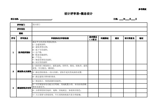 1-设计评审表-概念设计-参考模板