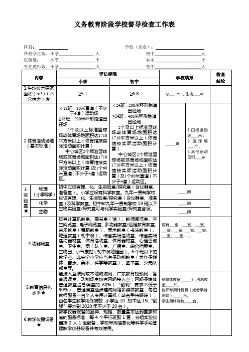 义务教育阶段学校检查工作表(20170506)