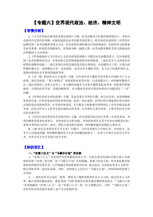 2011届高考历史热点专题测试题6