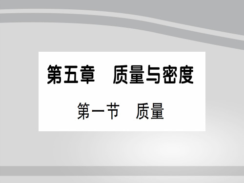 第五章 第一节 质量—2020年秋沪科版八年级上册物理课件