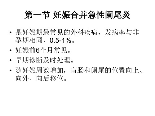 妇产科学多媒体课件 妊娠合并外科疾病