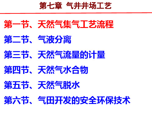 采气工程(廖锐全)-第七章：气井井场工艺