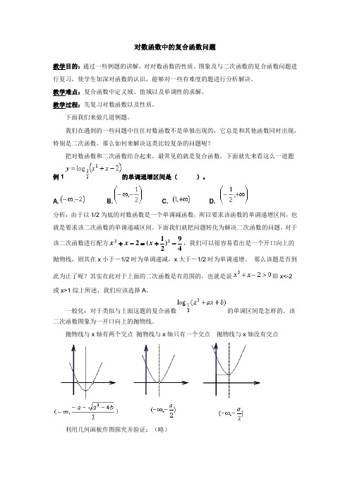 对数函数中的复合函数问题