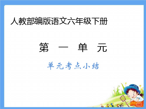 【部编版语文六下 】全册考点小结 复习课件PPT