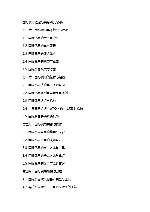 国际贸易理论与实务-电子教案