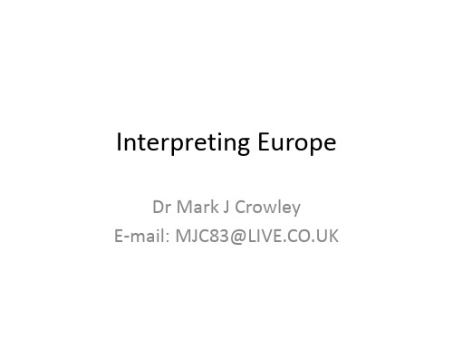 历史学专业英语04_-_Interpreting_Europe.ppt