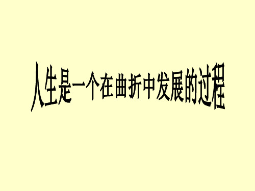 人生是在曲折中发展的过程ppt课件