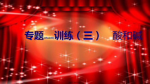 九年级化学下册 第八章 常见的酸、碱、盐 专题训练(三)酸和碱同步练习课件