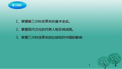 中考历史一轮专题复习现代科技文化PPT课件