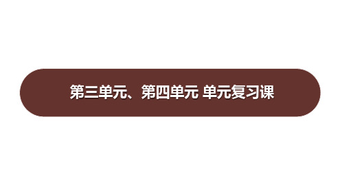 第三单元第四单元单元复习课件八年级历史上册