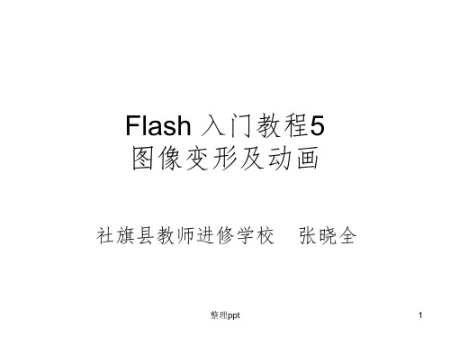 Flash入门教程5：对象变形及动画