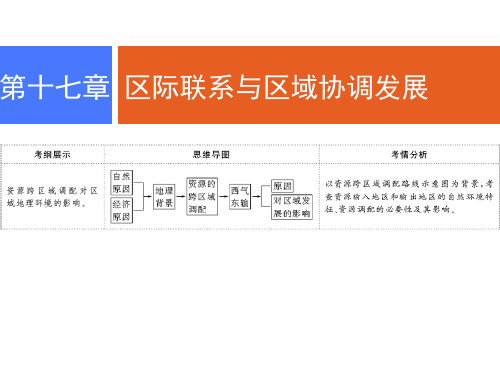 2019年高考地理人教版一轮复习课件:第十七章 第1讲 资源的跨区域调配——以我国西气东输为例