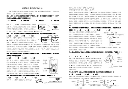 物质穿膜层数的归纳总结