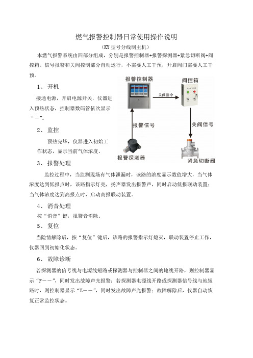 燃气报警控制器日常使用操作说明KY主机