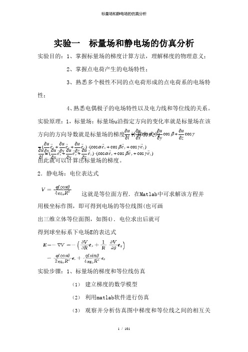 标量场和静电场的仿真分析