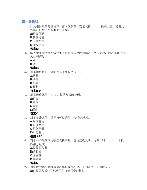 通信电子线路(哈尔滨工程大学)智慧树知到答案章节测试2023年