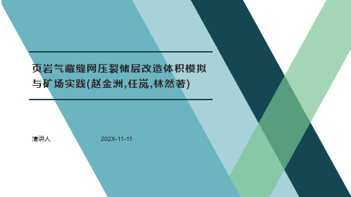 页岩气藏缝网压裂储层改造体积模拟与矿场实践(赵金洲,任岚,林然著)PPT模板