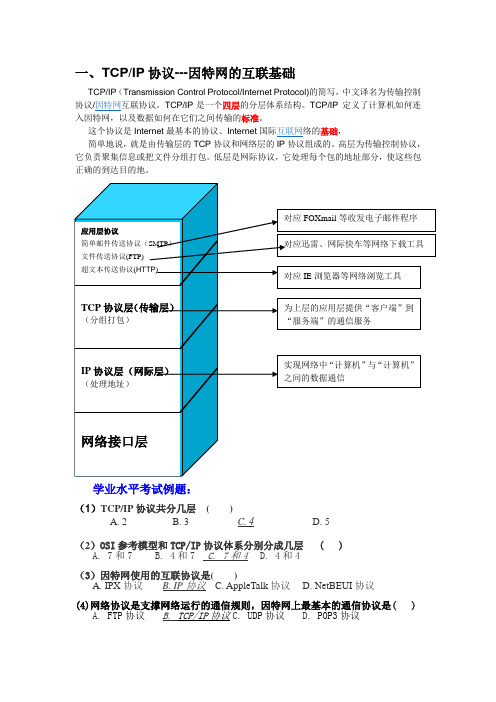 第三节 TCPIP协议 因特网的互联基础