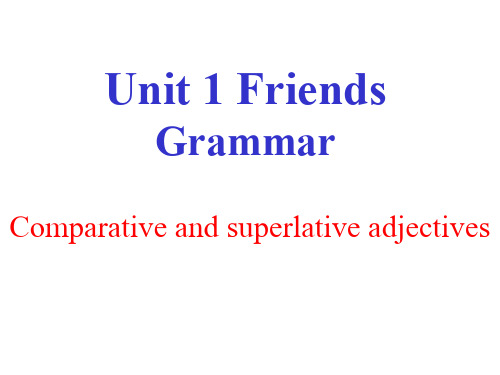 牛津译林版八年级上册     Friends  Grammar课件(共36张PPT)