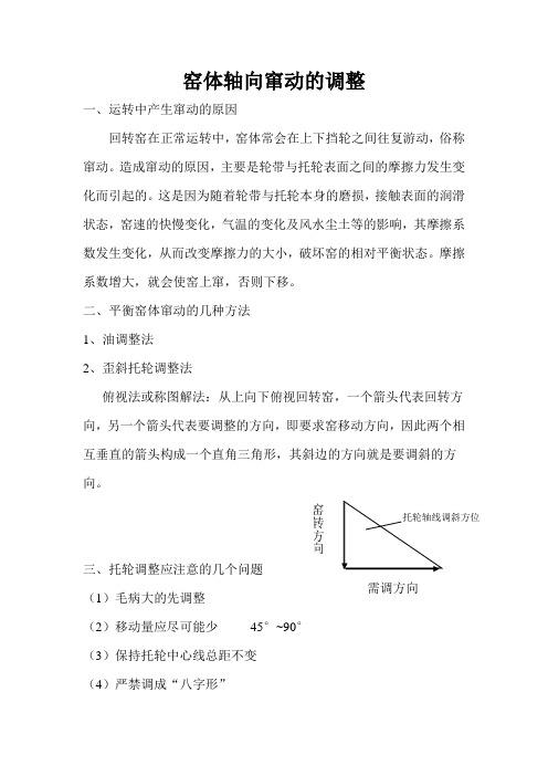 窑体轴向窜动的调整