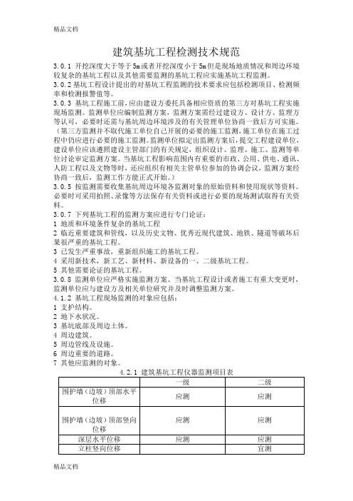 (整理)建筑基坑工程检测技术规范