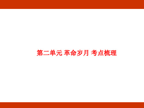 第二单元 革命岁月 考点梳理(课件)-2024-2025学年度-统编版语文六年级上册