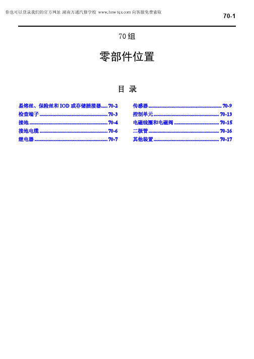 湖南万通汽修学校,三菱维修手册数据170-1～18