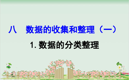 二年级下册数学精品课件-八休闲假日_解决问题8.1数据的分类整理精品课件苏教版 (21页PPT)