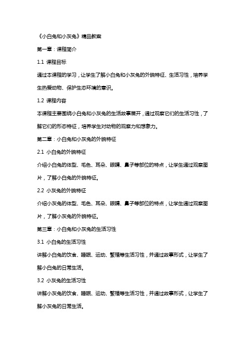 《小白兔和小灰兔》教案