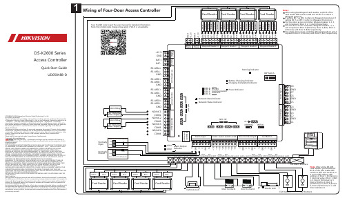 DS-K2600系列门禁控制器快速启动指南说明书