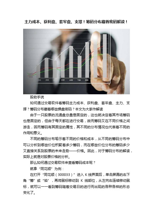 主力成本、获利盘、套牢盘、支撑！筹码分布藏着密码解读！