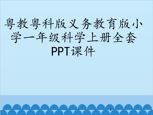 粤教粤科版义务教育版小学一年级科学上册全套PPT课件