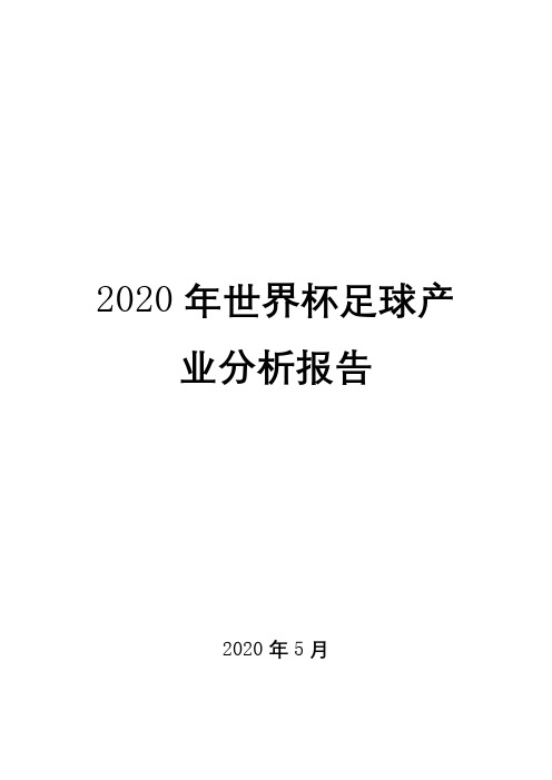 2020年世界杯足球产业分析报告