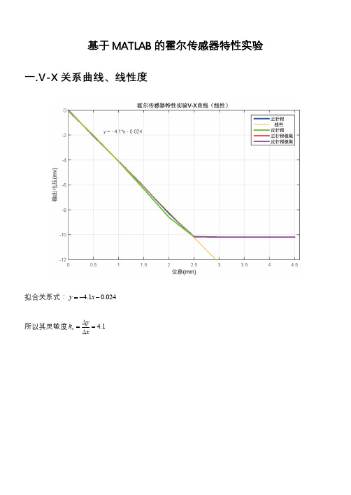 基于MATLAB的霍尔传感器特性实验报告