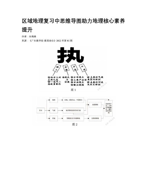 区域地理复习中思维导图助力地理核心素养提升