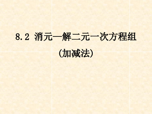 加减消元法—解二元一次方程组(1)