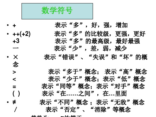 口译笔记讲课之 符号和例子