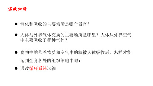 人教版生物2021学年七年级下学期第一节流动的组织——血液课件